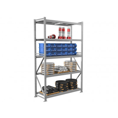 Стеллаж грузовой металлический MS Pro 3000х1500x800, 5 полок